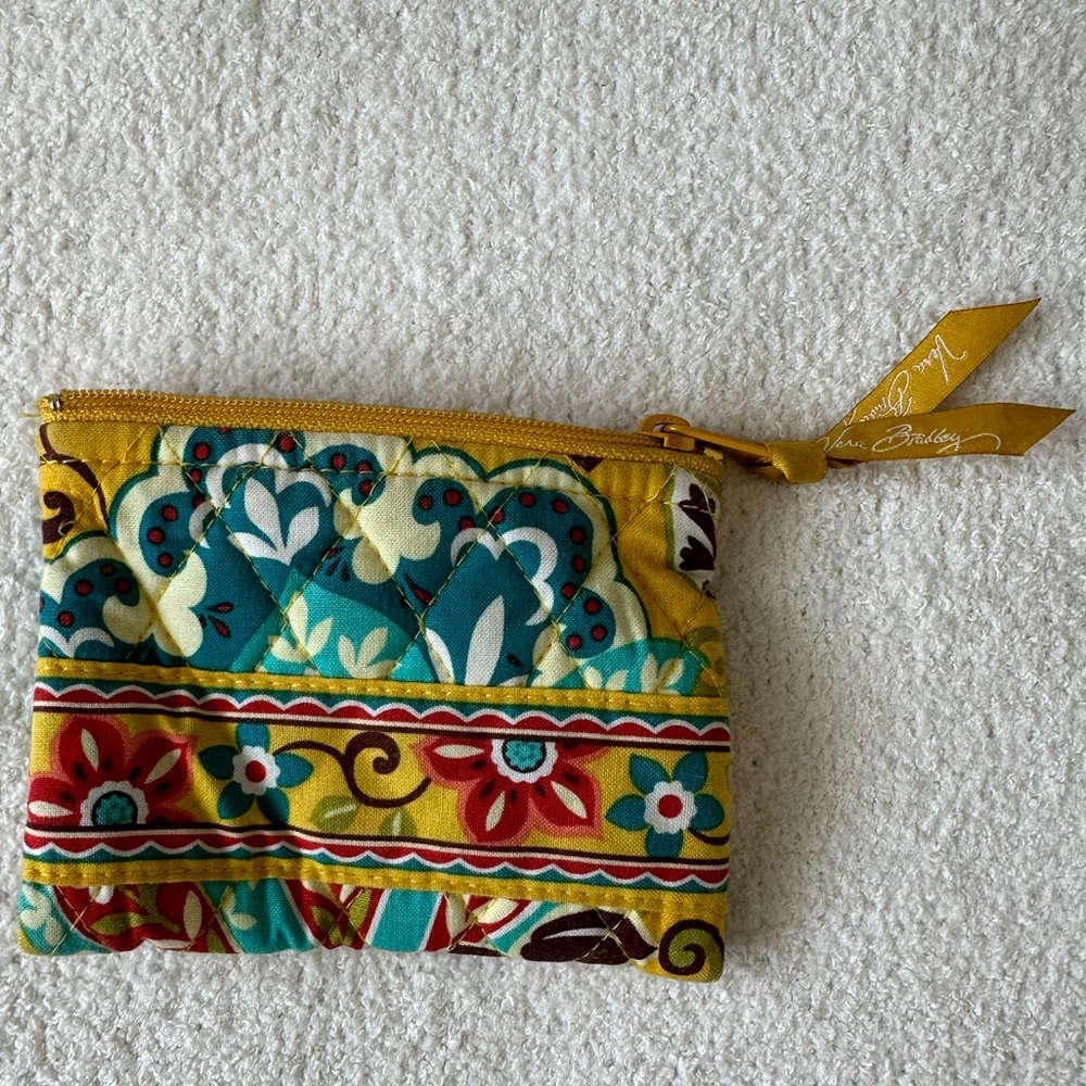 Vera Bradley mustard yellow coin purse - Picture 2 of 3